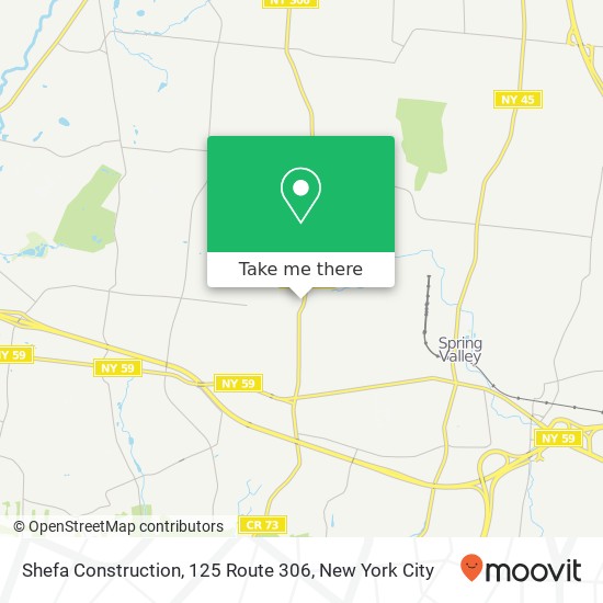 Mapa de Shefa Construction, 125 Route 306