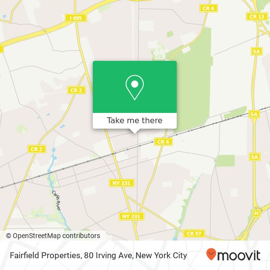 Mapa de Fairfield Properties, 80 Irving Ave