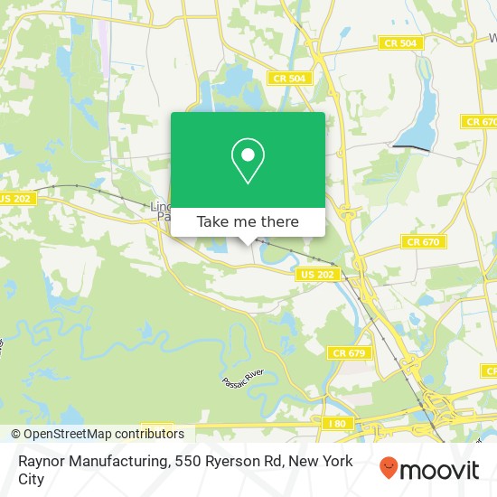 Mapa de Raynor Manufacturing, 550 Ryerson Rd