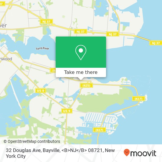 32 Douglas Ave, Bayville, <B>NJ< / B> 08721 map