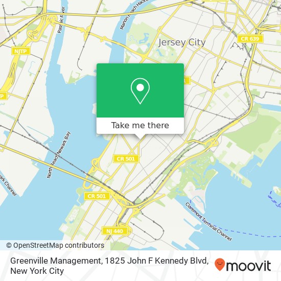 Mapa de Greenville Management, 1825 John F Kennedy Blvd