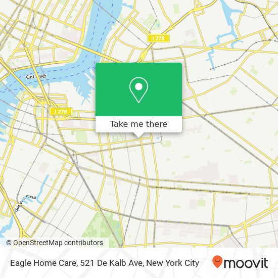 Mapa de Eagle Home Care, 521 De Kalb Ave