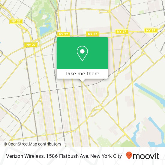 Verizon Wireless, 1586 Flatbush Ave map