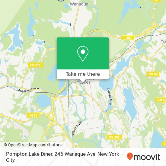 Mapa de Pompton Lake Diner, 246 Wanaque Ave