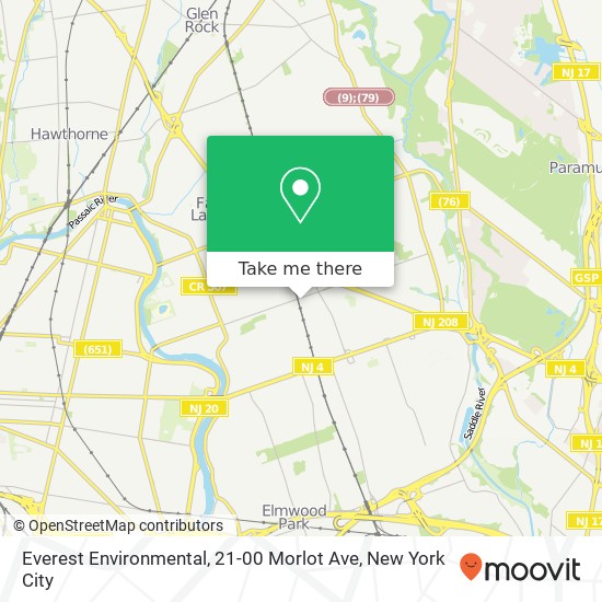 Mapa de Everest Environmental, 21-00 Morlot Ave