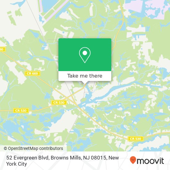 52 Evergreen Blvd, Browns Mills, NJ 08015 map