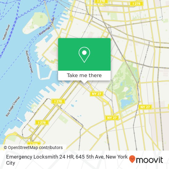Mapa de Emergency Locksmith 24 HR, 645 5th Ave