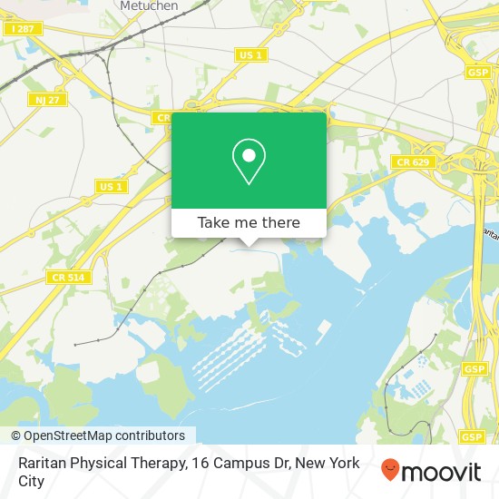 Mapa de Raritan Physical Therapy, 16 Campus Dr