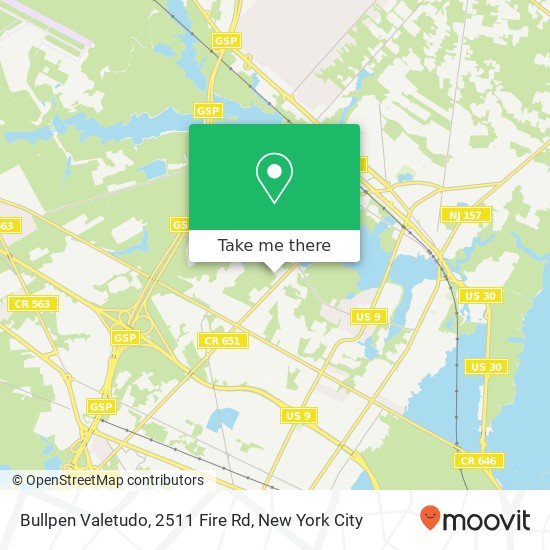 Bullpen Valetudo, 2511 Fire Rd map