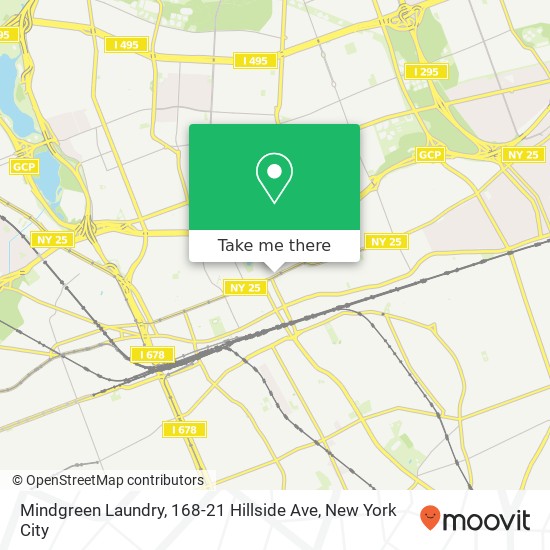 Mapa de Mindgreen Laundry, 168-21 Hillside Ave