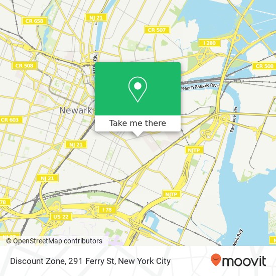 Discount Zone, 291 Ferry St map