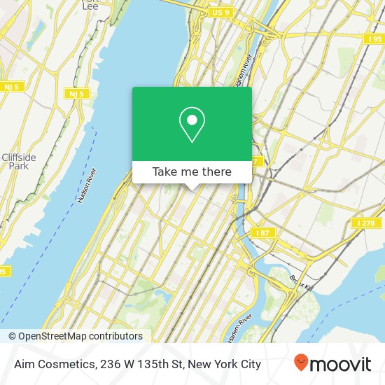 Aim Cosmetics, 236 W 135th St map