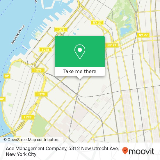 Ace Management Company, 5312 New Utrecht Ave map