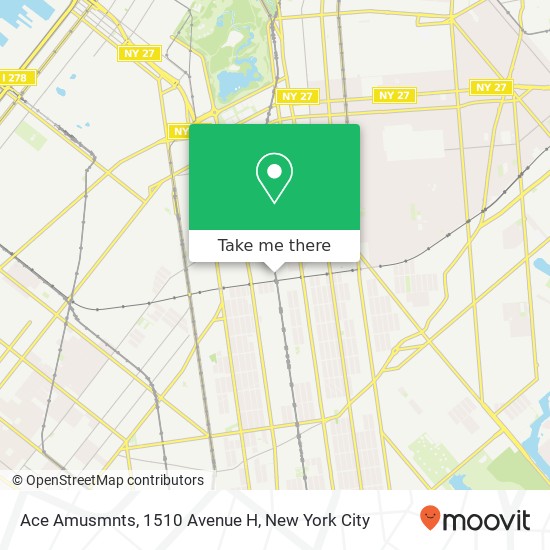 Mapa de Ace Amusmnts, 1510 Avenue H