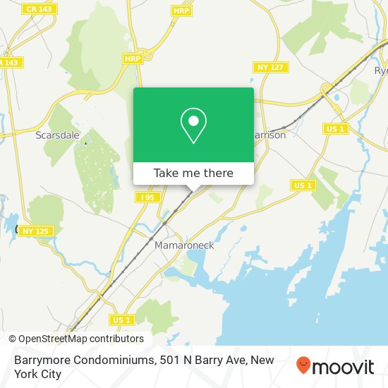 Mapa de Barrymore Condominiums, 501 N Barry Ave