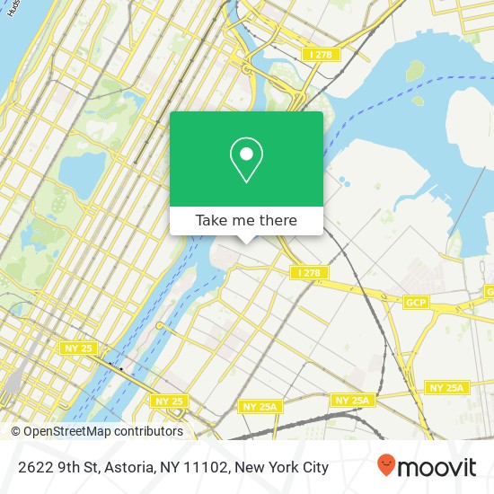 Mapa de 2622 9th St, Astoria, NY 11102