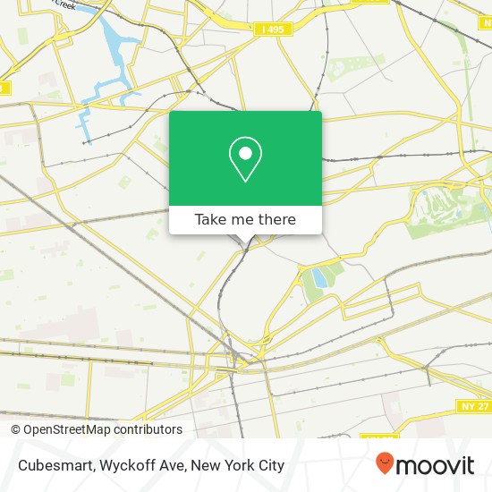 Mapa de Cubesmart, Wyckoff Ave