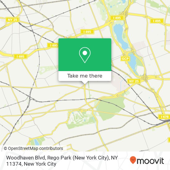 Woodhaven Blvd, Rego Park (New York City), NY 11374 map