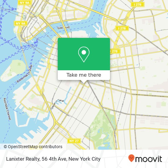 Mapa de Lanixter Realty, 56 4th Ave