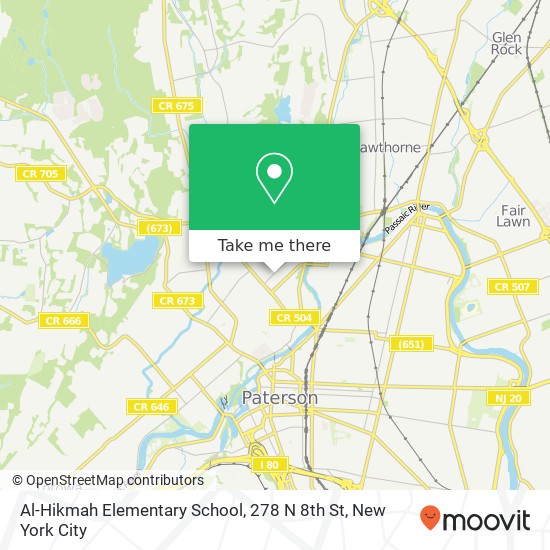 Al-Hikmah Elementary School, 278 N 8th St map