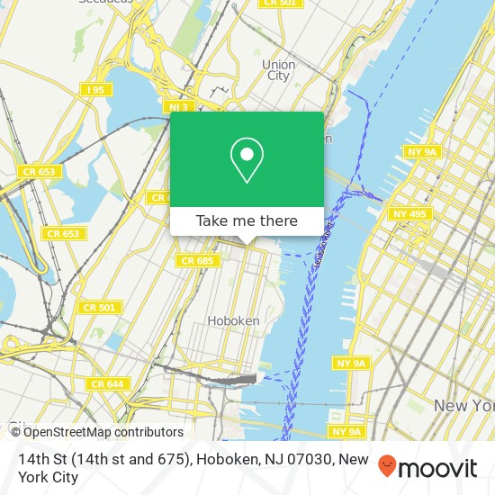 14th St (14th st and 675), Hoboken, NJ 07030 map