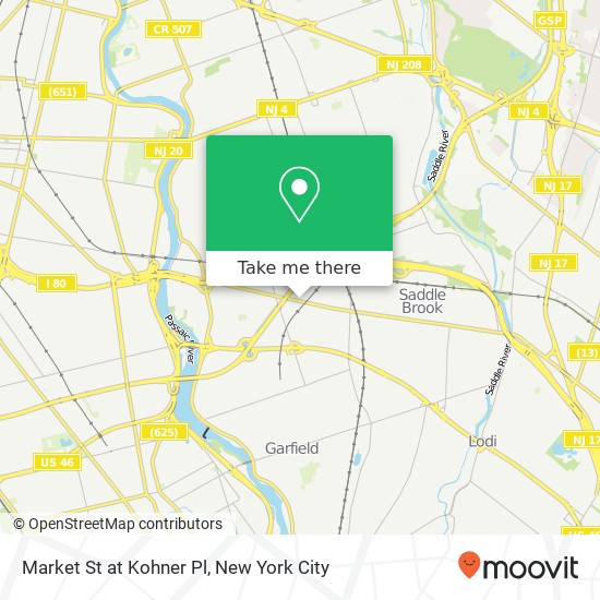 Market St at Kohner Pl map