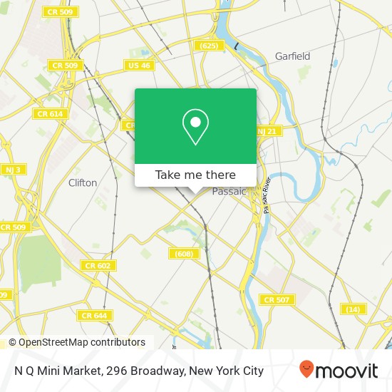 N Q Mini Market, 296 Broadway map