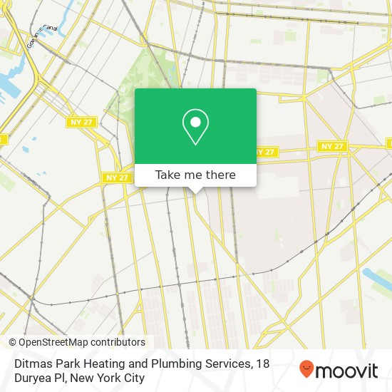 Mapa de Ditmas Park Heating and Plumbing Services, 18 Duryea Pl