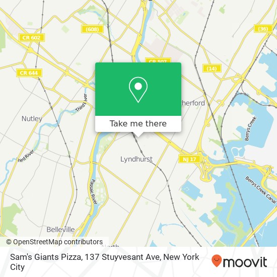Mapa de Sam's Giants Pizza, 137 Stuyvesant Ave