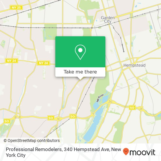 Professional Remodelers, 340 Hempstead Ave map