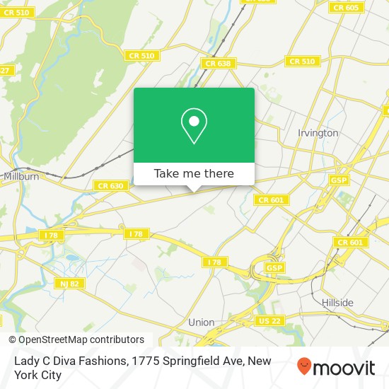 Lady C Diva Fashions, 1775 Springfield Ave map