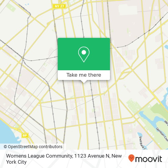 Mapa de Womens League Community, 1123 Avenue N