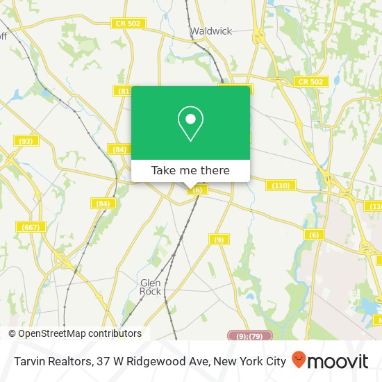 Tarvin Realtors, 37 W Ridgewood Ave map