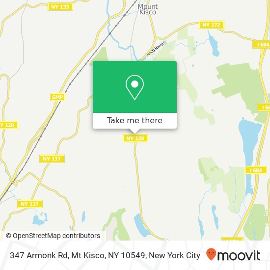 Mapa de 347 Armonk Rd, Mt Kisco, NY 10549
