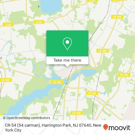 Mapa de CR-54 (54 carman), Harrington Park, NJ 07640