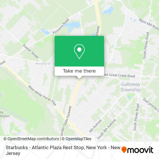 Starbucks - Atlantic Plaza Rest Stop map
