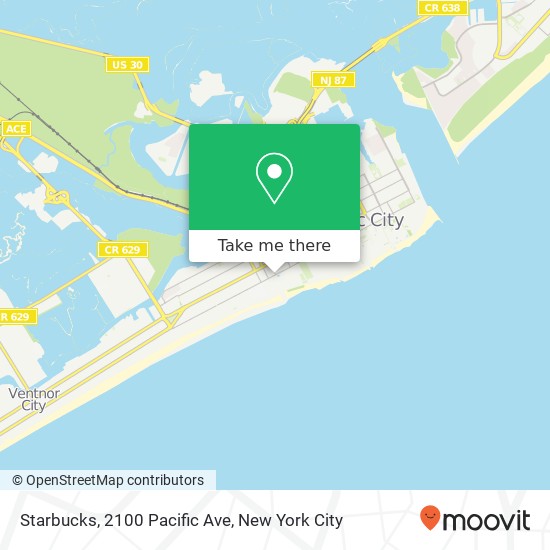 Mapa de Starbucks, 2100 Pacific Ave