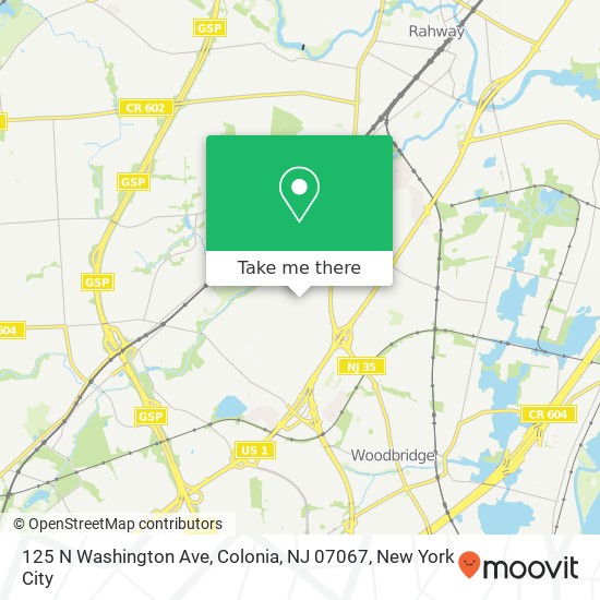 125 N Washington Ave, Colonia, NJ 07067 map