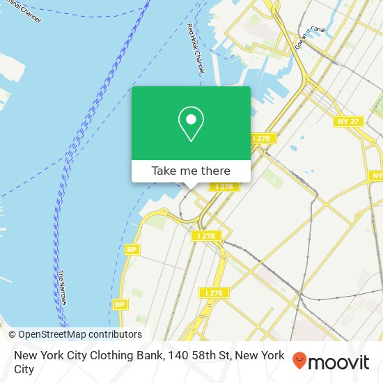 Mapa de New York City Clothing Bank, 140 58th St