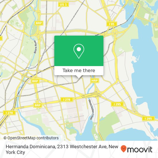 Mapa de Hermanda Dominicana, 2313 Westchester Ave