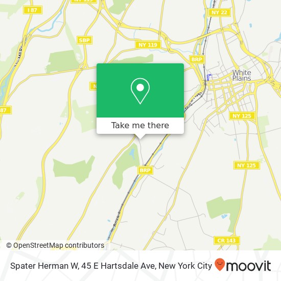 Spater Herman W, 45 E Hartsdale Ave map