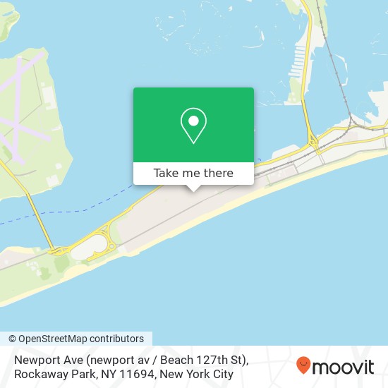 Mapa de Newport Ave (newport av / Beach 127th St), Rockaway Park, NY 11694