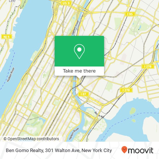 Mapa de Ben Gomo Realty, 301 Walton Ave