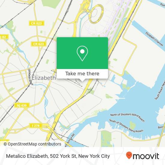 Mapa de Metalico Elizabeth, 502 York St