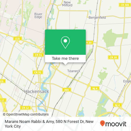 Mapa de Marans Noam Rabbi & Amy, 580 N Forest Dr