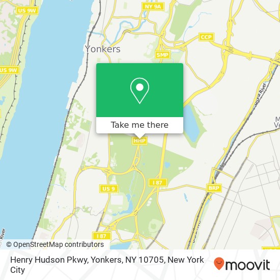 Henry Hudson Pkwy, Yonkers, NY 10705 map