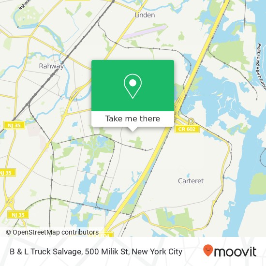 Mapa de B & L Truck Salvage, 500 Milik St