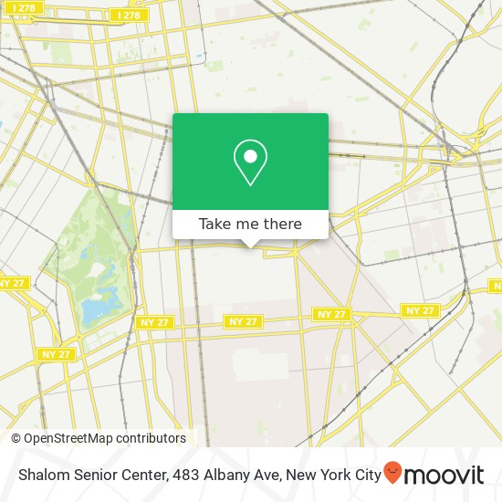 Shalom Senior Center, 483 Albany Ave map