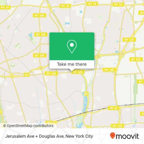 Mapa de Jerusalem Ave + Douglas Ave