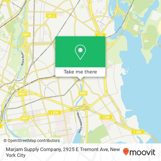 Mapa de Marjam Supply Company, 2925 E Tremont Ave